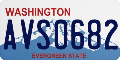 WA license plate AVS0682