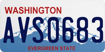 WA license plate AVS0683