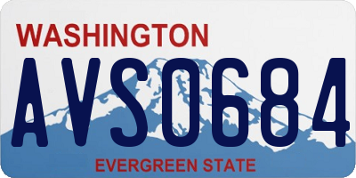 WA license plate AVS0684