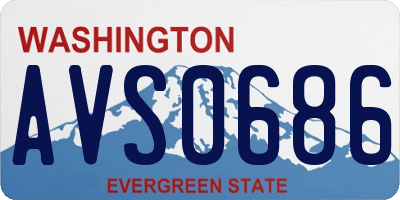 WA license plate AVS0686