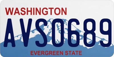 WA license plate AVS0689