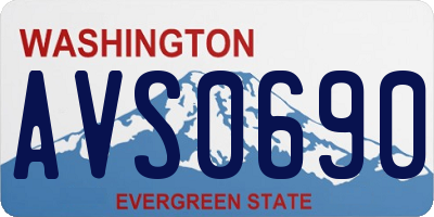 WA license plate AVS0690