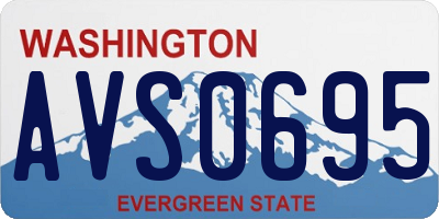 WA license plate AVS0695