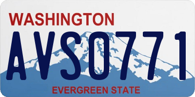 WA license plate AVS0771