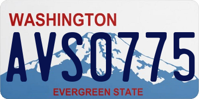 WA license plate AVS0775