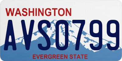 WA license plate AVS0799