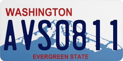WA license plate AVS0811