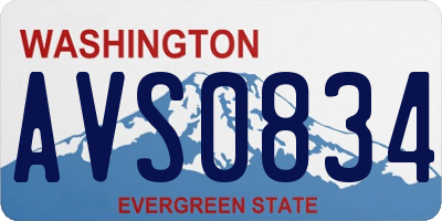 WA license plate AVS0834