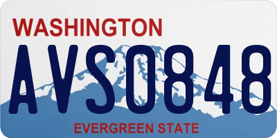 WA license plate AVS0848