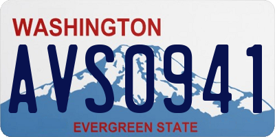 WA license plate AVS0941