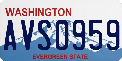 WA license plate AVS0959