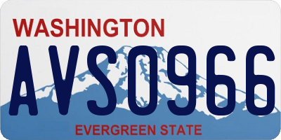 WA license plate AVS0966