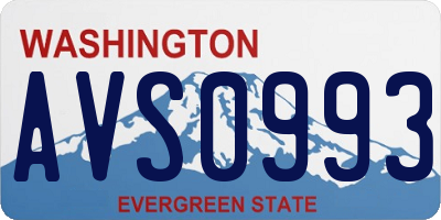 WA license plate AVS0993