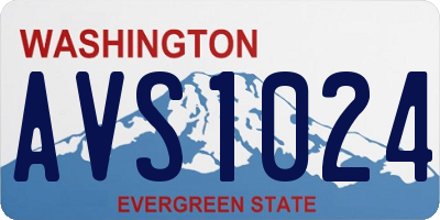 WA license plate AVS1024