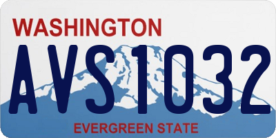 WA license plate AVS1032