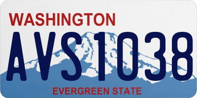 WA license plate AVS1038