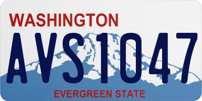 WA license plate AVS1047