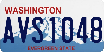 WA license plate AVS1048