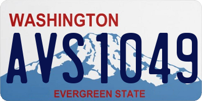 WA license plate AVS1049