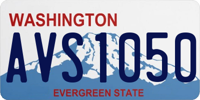 WA license plate AVS1050