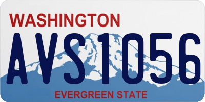 WA license plate AVS1056
