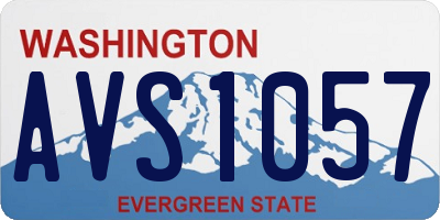 WA license plate AVS1057
