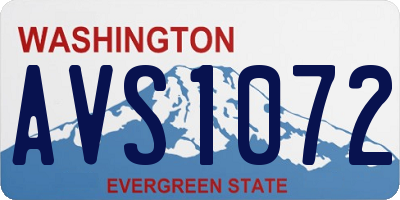 WA license plate AVS1072