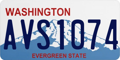 WA license plate AVS1074