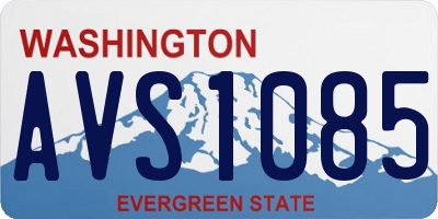 WA license plate AVS1085