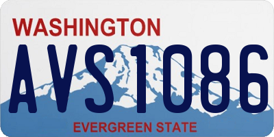 WA license plate AVS1086