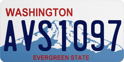 WA license plate AVS1097