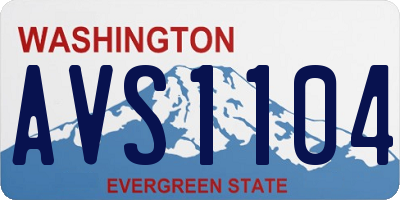 WA license plate AVS1104