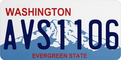 WA license plate AVS1106