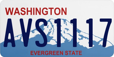 WA license plate AVS1117