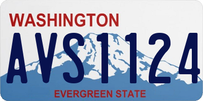 WA license plate AVS1124