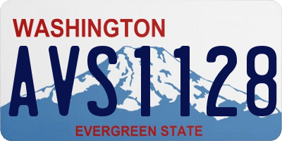 WA license plate AVS1128