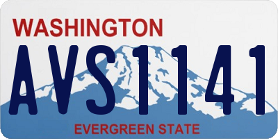 WA license plate AVS1141