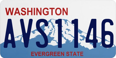 WA license plate AVS1146