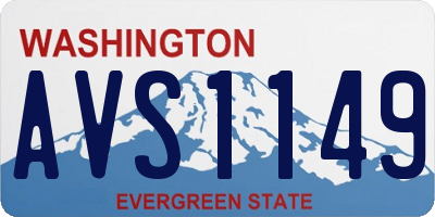 WA license plate AVS1149