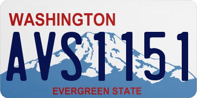 WA license plate AVS1151