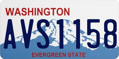 WA license plate AVS1158