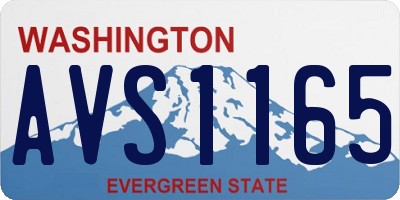 WA license plate AVS1165