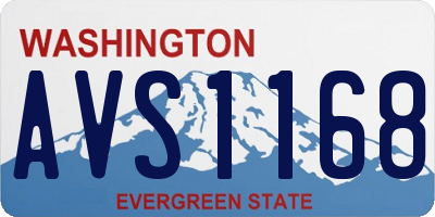 WA license plate AVS1168