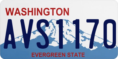 WA license plate AVS1170
