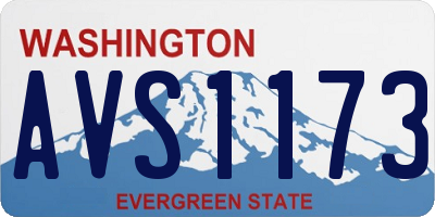 WA license plate AVS1173