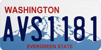 WA license plate AVS1181
