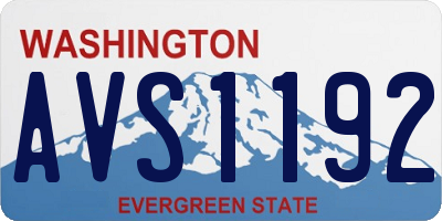 WA license plate AVS1192