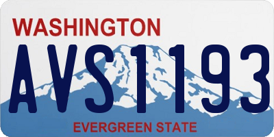 WA license plate AVS1193