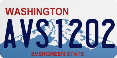 WA license plate AVS1202