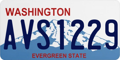 WA license plate AVS1229